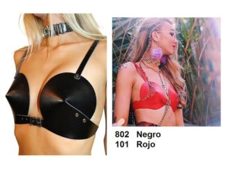 Bijouterie para Cuerpo Corpiño Semicuero con Tachas (+)