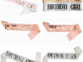 Accesorio para Cumpleaños: Cinta BIRTHDAY GIRL/QUEEN