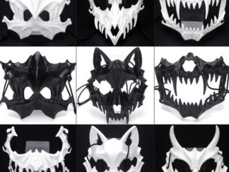 Accesorio para Fiesta: Mascara de Terror Blanca/Negra