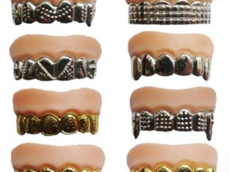 Accesorio para Fiesta: Prótesis Dentadura Dorado y Plateado