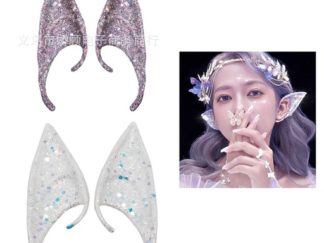 Accesorio para Fiesta: Prótesis Oreja de Hada con Glitter 12cm *par (+)