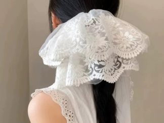 Agogo Grande de Encaje Blanco