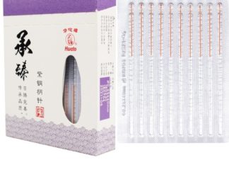 Aguja para Acupuntura HWATO 0.25*40mm 100pcs Desechable