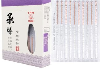 Aguja para Acupuntura HWATO 0.30*40mm 100pcs Desechable