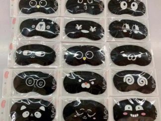 Almohadilla para Ojos Compresas Frías Negro con Emoji