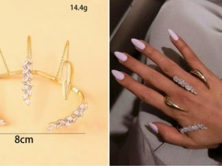 Anillo entre Espacios de los dedos con Strass