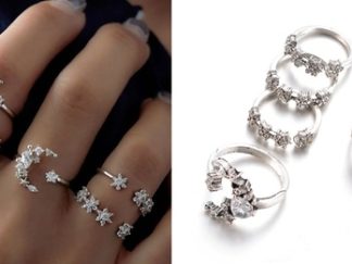 Anillos con Strass 5pcs