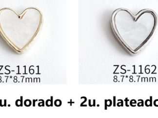 Aplique para Uñas Corazón de Nácar 4u.