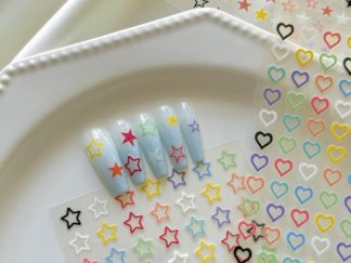 Aplique para Uñas Estrellas y Corazones varios diseños
