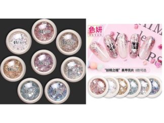 Aplique para Uñas Glitter+Lentejuela