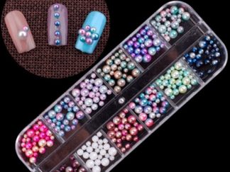 Aplique para Uñas Perlitas de 12 colores