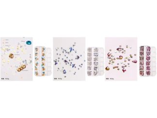 Aplique para Uñas Strass surtidos en cajita 12 divisiones