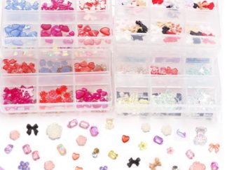 Aplique para Uñas surtidos con cajita 6 divisiones