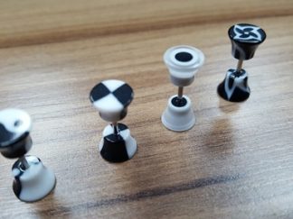 Arete Blanco y Negro *u.