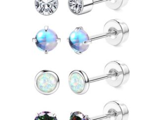 Arete Ópalo/Circón+Titanio *par