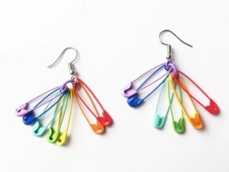 Aretes Alfileres Coloridos Modelo Corto