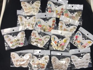 Aretes con Cartón forma Mariposa *12 pares