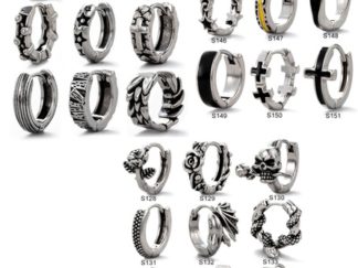 Aro Acero color Plata Vieja varios diseños *u.