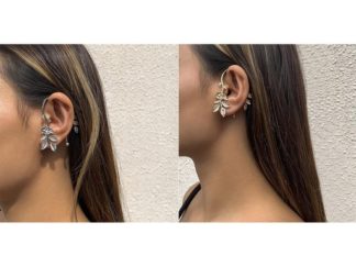 Aro/Colgante Rosa con Hojas *u.