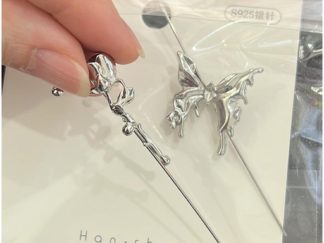 Arete/Colgante Rosa/Mariposa *u.