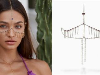 Bijouterie para Rostro con Strass Lila