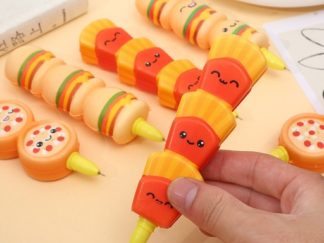 Bolígrafo Squishy Pizza/Hamburguesa/Papa Frita