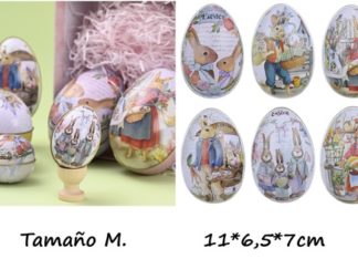 Cajita Pascua forma Huevo Talle M. 11*6,5*7cm