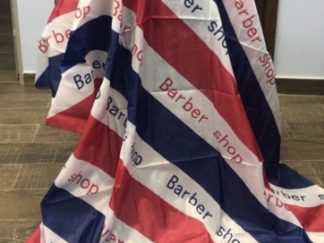 Capa Peluquería A Rayas Gruesas Azul+Rojo+Blanco