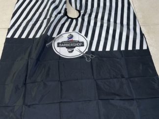 Capa Peluquería BARBERSHOP con Peine y Tijera