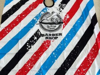 Capa Peluquería Barber Shop A Rayas con Navaja
