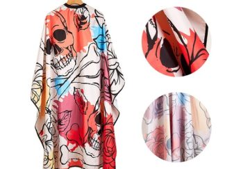 Capa Peluquería Calavera con Pintura Colorida