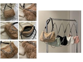 Cartera de Pelo con Corazón y Cadena (+)