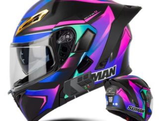 Casco Lila Metalizado Profesional