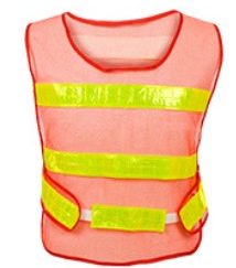 Chaleco Anaranjado con Reflector para Noche