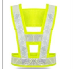 Chaleco Verde Fluor. con Reflector para Noche