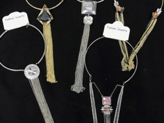 Collar Argolla con Strass y Flecos