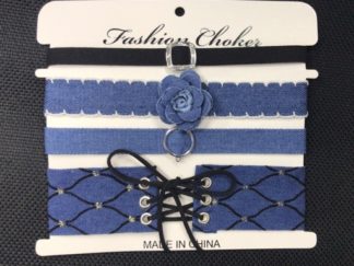 Collar Choker de Jeans 4pcs