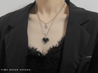 Collar Doble con Dije Corazón Mosaico