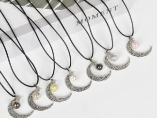 Collar Luna Plateada con Piedra