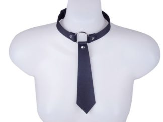 Collar Semicuero tipo Corbata
