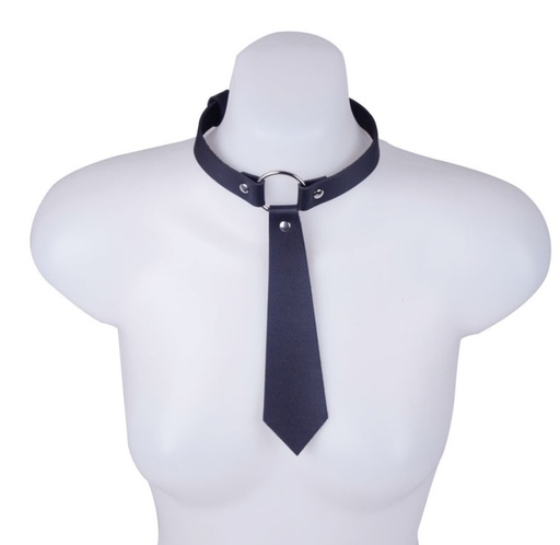 Collar Semicuero tipo Corbata