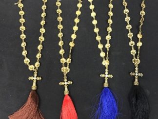 Collar con Dije Cruz y Fleco