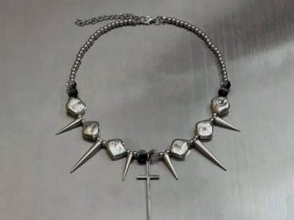 Collar con Espinas y Dije Cruz