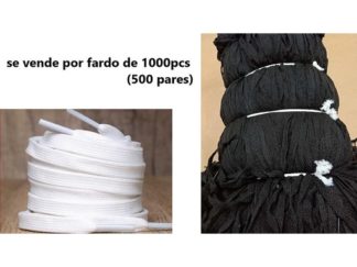 Cordón 0,7*110cm Blanco y Negro *fardo (+)