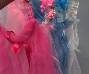 Corona Floral Fino con Mantilla 60cm