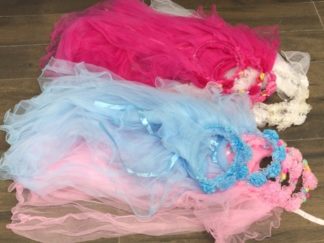 Corona Floral Grande con Mantilla 75cm