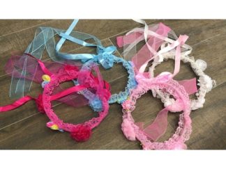 Corona Floral con Organza