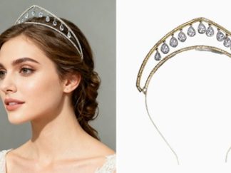 Corona tipo Vincha con Strass en forma Gota (+)