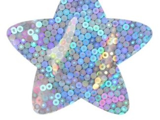 Curita Estrella con Purpurina 5pcs