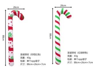 Decoración-Navidad: Caramelo Baston Inflable 26*88cm